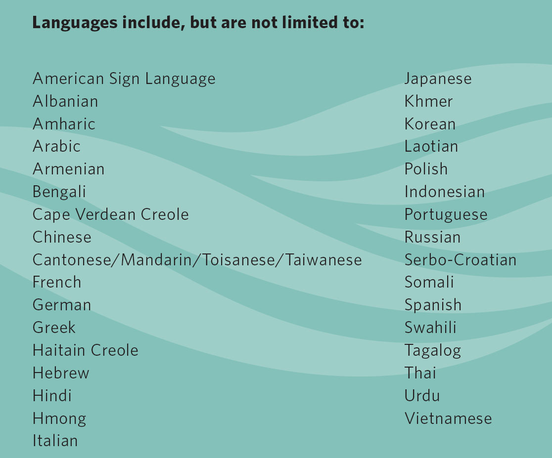 Language interpreter services first seacoast bank